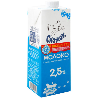Молоко Снежок питьевое ультрапастеризованное 2.5%, 950мл