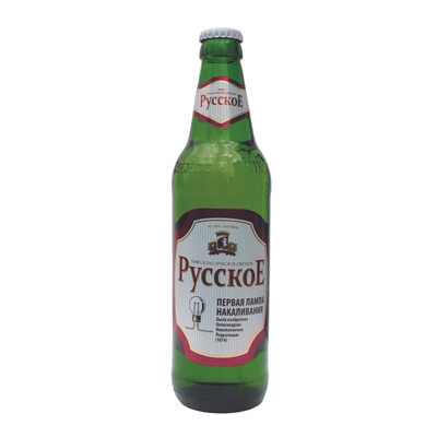 Пиво РусскоЕ Классическое светлое пастеризованное 4%, 450мл