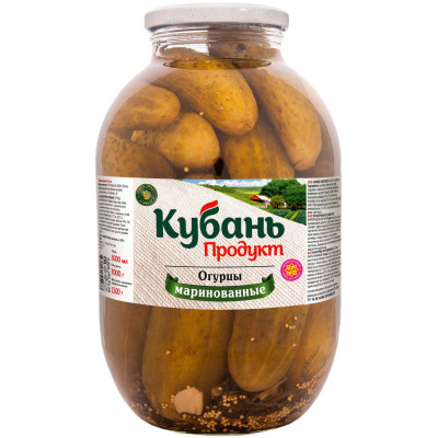 Огурцы Кубань Продукт маринованные, 3кг