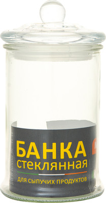 Банка Mallony Banca для сыпучих продуктов стеклянная с крышкой, 400мл