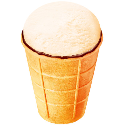Мороженое Владимирский Пломбир ванильный с глазурью вафельный стаканчик 15%, 100г