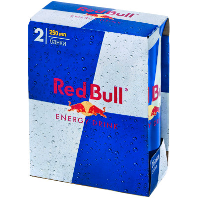 Энергетик Red Bull безалкогольный газированный, 2х250мл