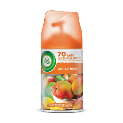 Сменный баллон для Air Wick Freshmatic Тропические фантазии Сочный манго, 250мл