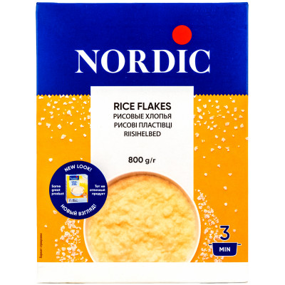 Хлопья рисовые Nordic, 800г