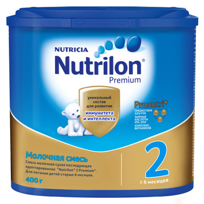Смесь Nutrilon 2 Premium сухая молочная, 400г