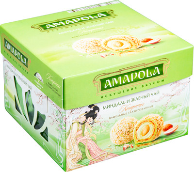 Конфеты Amapola Миндаль и Зеленый чай, 100г