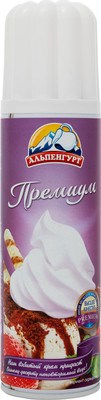 Крем сливочный Alpengurt Премиум с ароматом ванили взбитый ультрапастеризованные 27.5%, 250г
