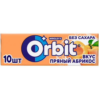 Жевательная резинка Orbit Сочный абрикос без сахара, 13.6г