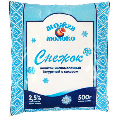 Снежок Можгамолоко кисломолочный йогуртный с сахаром 2.5%, 500мл