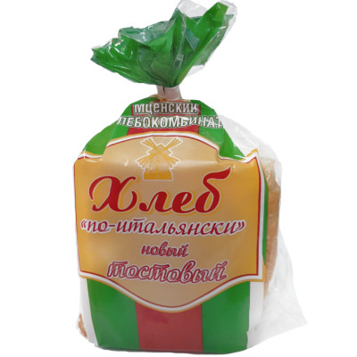 Хлеб Мценский Хлебокомбинат По-итальянски тостовый нарезка, 250г