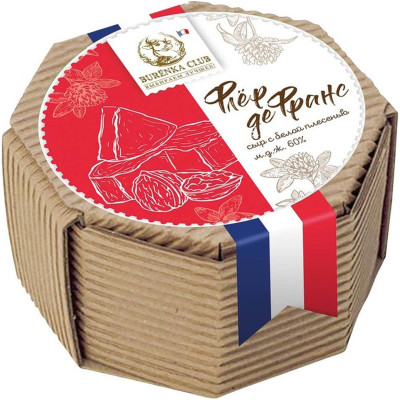 Сыр мягкий Burenka Club Флер де Франс с белой плесенью 60%, 110г