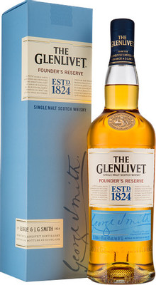 Виски The Glenlivet Фаундерс Резерв шотландский 40% в подарочной упаковке, 500мл