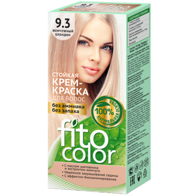 Крем-краска Fito Косметик FitoColor стойкая для волос жемчужный блондин 9.3, 115мл