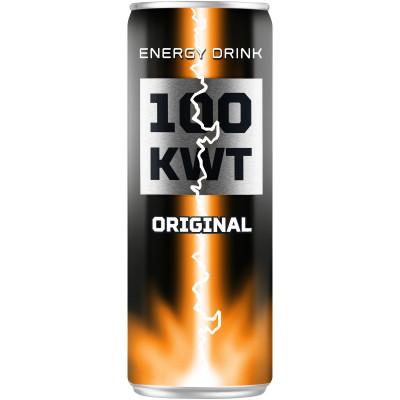 Напиток безалкогольный 100 KWT Original газированный энергетический, 330мл