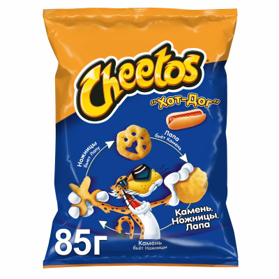 Кукурузные снеки Cheetos Хот Дог, 85г