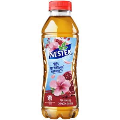 Напиток безалкогольный Nestea Красный чай со вкусом гибискуса и граната негазированный, 1.5л