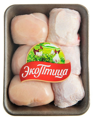 Ассорти из мяса птицы Экоптица филе грудки-бедро с кожей охлаждённое