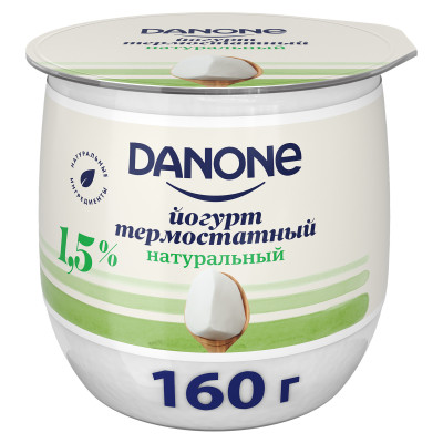 Йогурт Danone термостатный густой 1.5%, 160г
