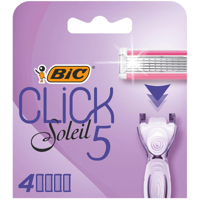 Кассеты для бритья BIC Soleil Click 5 сменные, 4шт
