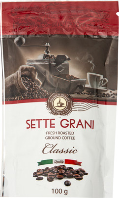 Кофе Sette Grani Classic натуральный жареный молотый, 100г