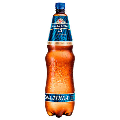 Пиво Балтика №3 Классическое светлое 4.8%, 1.3л
