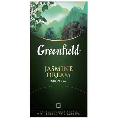 Чай Greenfield Jasmine Dream зелёный в пакетиках, 25х2г