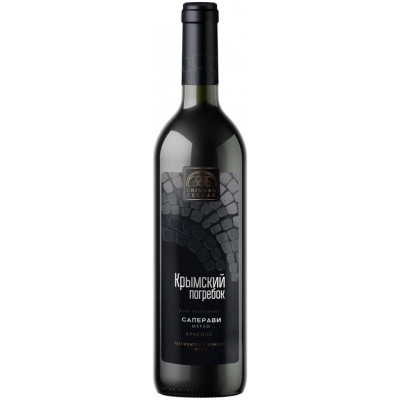 Вино Крымский Погребок Саперави-Мерло красное полусладкое 10-12%, 750мл