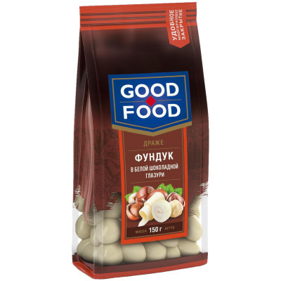 Фундук Good-Food фундук в белой глазури, 150г