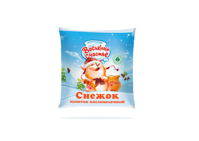 Снежок Васькино счастье йогуртный с сахаром 2.5%, 450мл