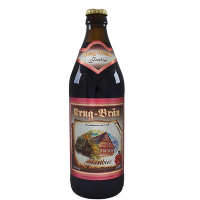 Пиво Krug-Bräu Фестбир солодовое тёмное фильтрованное 5.5%, 500мл