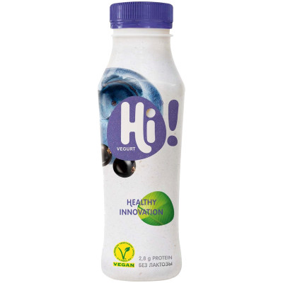 Напиток растительный Hi с голубикой и чёрной смородиной на йогуртовой закваске 2%, 270мл