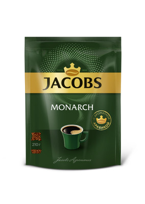 Кофе Jacobs Monarch натуральный растворимый сублимированный, 210г