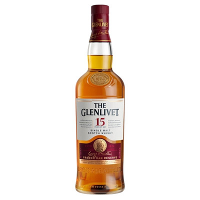 Виски The Glenlivet 15-летний 40% в подарочной упаковке, 700мл