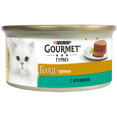 Корм Gourmet Gold паштет с кроликом по-французски для кошек, 85г