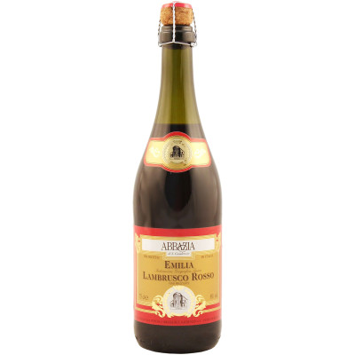 Вино игристое Abbazia Lambrusco Rosso красное полусладкое 8%, 750мл