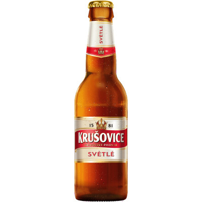 Пиво Krusovice Svetle светлое пастеризованное, 330мл