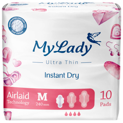 Прокладки My Lady Instant Dry ультратонкие М, 10шт