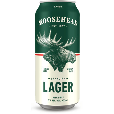 Пиво Moosehead Lager фильтрованное пастеризованное светлое 5.0 %, 437мл