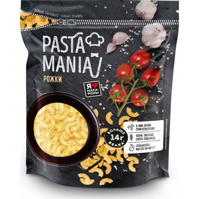 Макароны PastaMania рожки группа А высший сорт, 430г