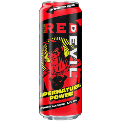Энергетик Red Devil Сверхъестественная сила 7.2%, 450мл