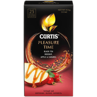 Чай Curtis Pleasure Time черный с добавками, 25x1.5г