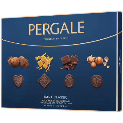 Набор конфет Pergale из тёмного шоколада, 343г