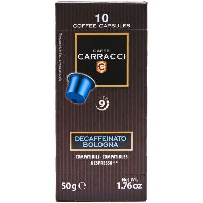 Кофе в капсулах Carracci Болонья декофеинизированный, 50г