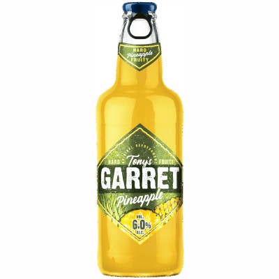 Пивной напиток Tony's Garret Hard Pineapple пастеризованный 6%, 400мл
