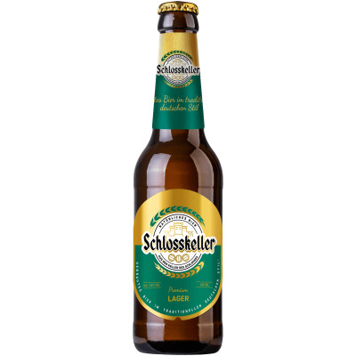 Пиво Schlosskeller Lager светлое фильтрованное пастеризованное 4.8%, 450мл
