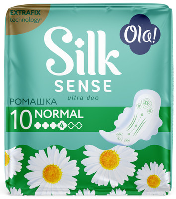 Прокладки Ola! Silk sense classic deo ромашка с крылышками, 10шт