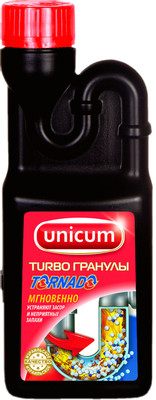 Средство Unicum Tornado для устранения засоров гранулированное, 600г