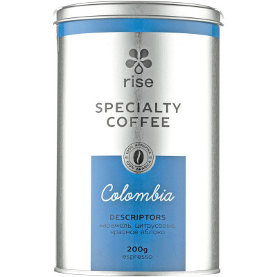 Кофе Rise Colombia жареный, 200г