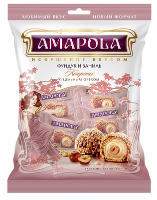 Конфеты вафельная Amapola с ванильно - сливочным вкусом, 120г