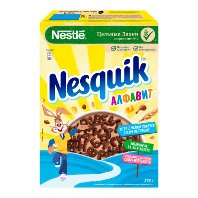Завтрак готовый Nesquik Алфавит шоколадный, 375г